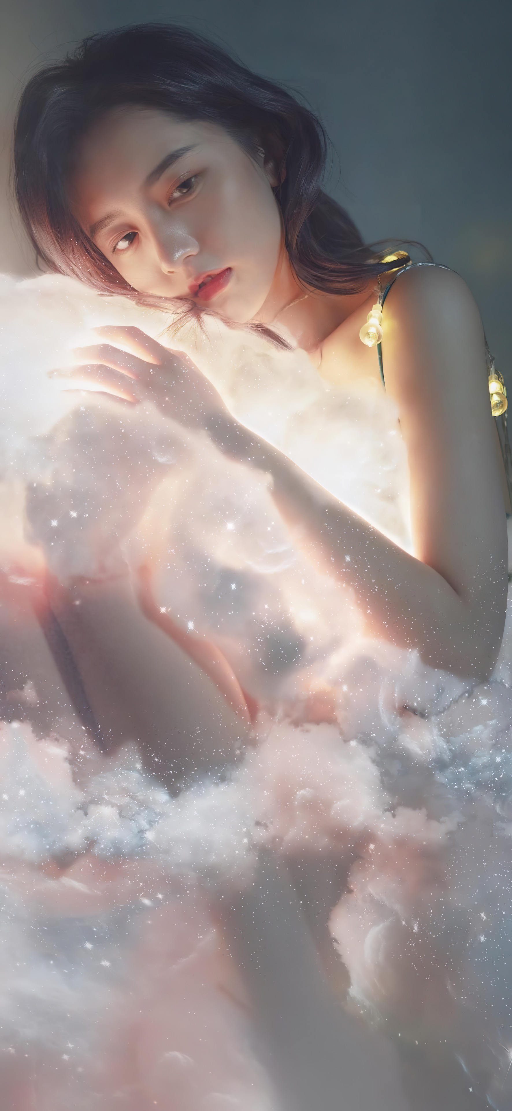 美女照片头发_美女图片微信头像侧面